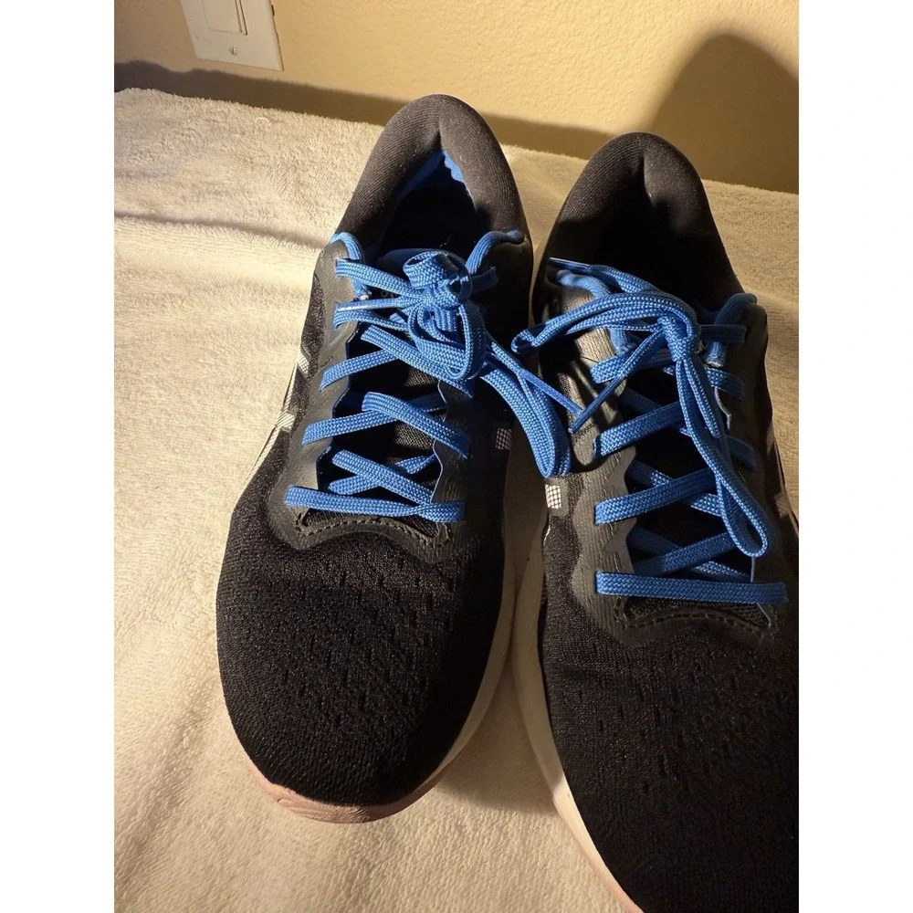 Asics Gel-Pulse 13 Running Shoes Womens 8 Black Electric Blue 1012B035 Sneaker
